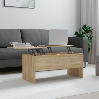 vidaXL Soffbord sonoma-ek 102x50,5x46,5 cm konstruerat trä