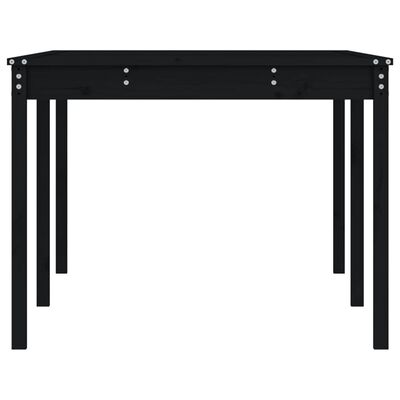 vidaXL Trädgårdsbord svart 203,5x100x76 cm massiv furu