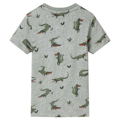 T-shirt för barn khaki melange 128