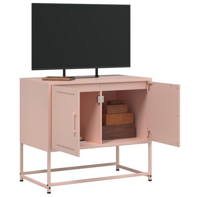 vidaXL TV-skåp rosa 68,5x39x60,5 cm stål