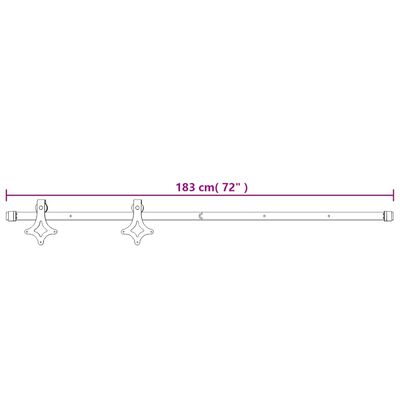 vidaXL Skjutdörr med beslag 70x210 cm massiv furu