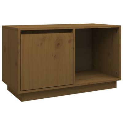 vidaXL Tv-bänk honungsbrun 74x35x44 cm massiv furu