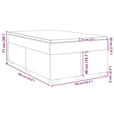 vidaXL Ramsäng med madrass svart 120x190 cm konstläder