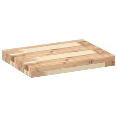 vidaXL Svävande hyllor 4 st 60x30x4 cm obehandlat massivt akaciaträ