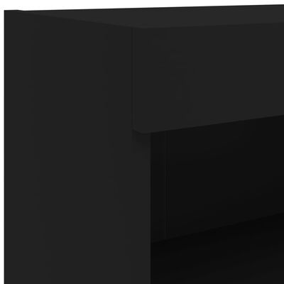 vidaXL Tv-bänk med LED-belysning 2 st svart 60x30x30 cm