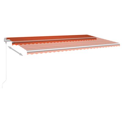 vidaXL Markis automatiskt infällbar 600x350 cm orange och brun