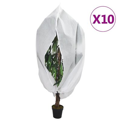 vidaXL Fiberdukar med blixtlås 10 st 70 g/m² 2,36x2 m