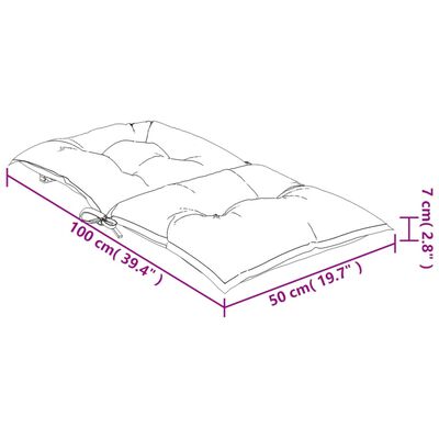 vidaXL Stolsdynor 4 st antracit 120x50x7 cm tyg