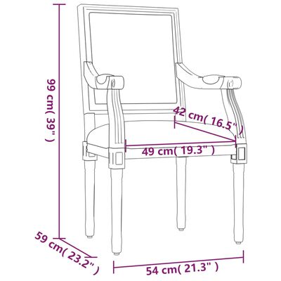 vidaXL Fåtölj ljusgrå 54x59x99 cm sammet