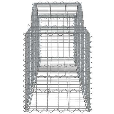 vidaXL Gabioner bågformade 5 st 200x50x60/80 cm galvaniserat järn