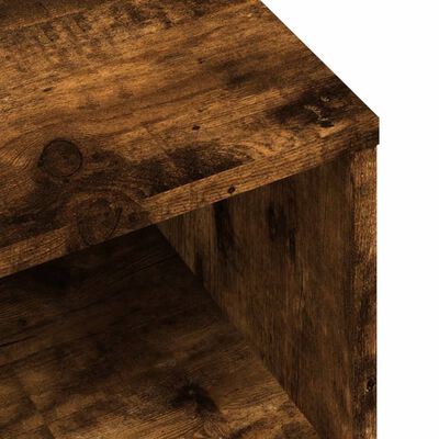 vidaXL Sängbord 2 st rökfärgad ek 40x30x30 cm konstruerat trä