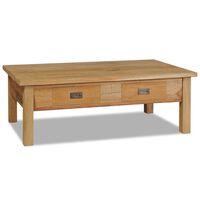 vidaXL Soffbord i massiv teak 100x60x35 cm