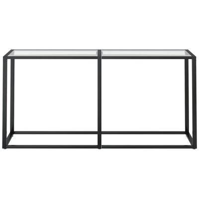 vidaXL Konsolbord transparent 160x35x75,5 cm härdat glas