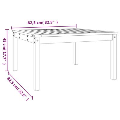 vidaXL Trädgårdsbord 82,5x82,5x45 cm massivt douglasträ