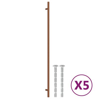 vidaXL Skåphandtag 5 st brons 480 mm rostfritt stål