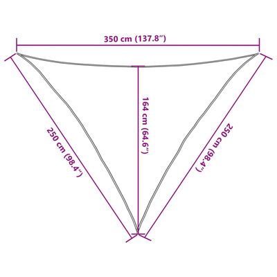 vidaXL Solsegel ljusgrå 2,5x2,5x3,5 m 100% polyesteroxford