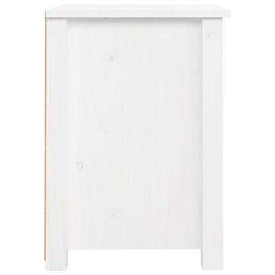 vidaXL Sängbord vit 40x35x49 cm massiv furu