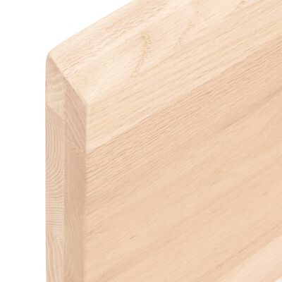 vidaXL Bänkskiva för badrum 120x60x(2-4) cm obehandlat massivt trä