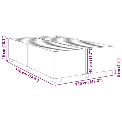 vidaXL Sängram vit 120x190 cm konstläder