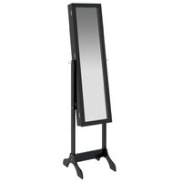 vidaXL Fristående spegel svart 34x37x146 cm