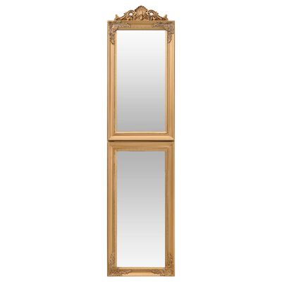 vidaXL Fristående spegel guld 45x180 cm