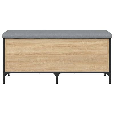 vidaXL Förvaringsbänk sonoma-ek 102x42x45 cm konstruerat trä