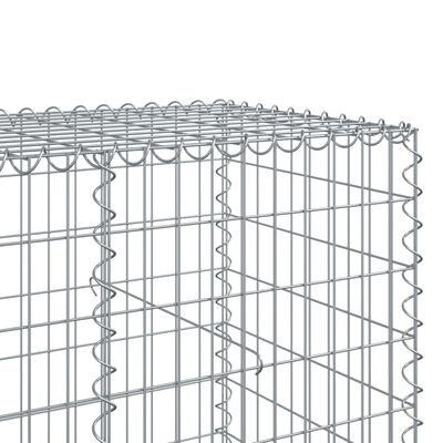 vidaXL Gabionkorg med skydd 1200x100x100 cm galvaniserat järn