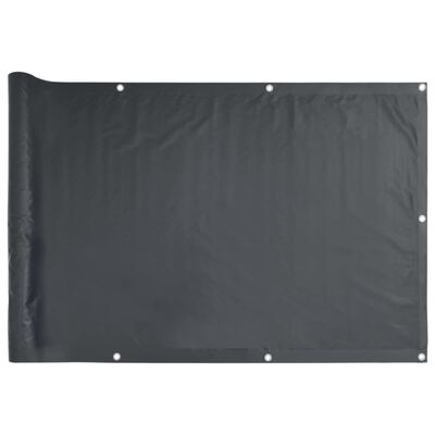 vidaXL Insynsskydd för balkong antracit 1000x75 cm PVC