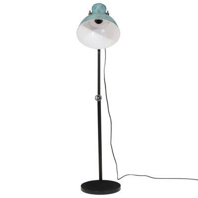 vidaXL Golvlampa 25 W nött blå 30x30x90-150 cm E27