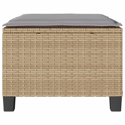 vidaXL Bistrogrupp med dynor 3 delar beige konstrotting