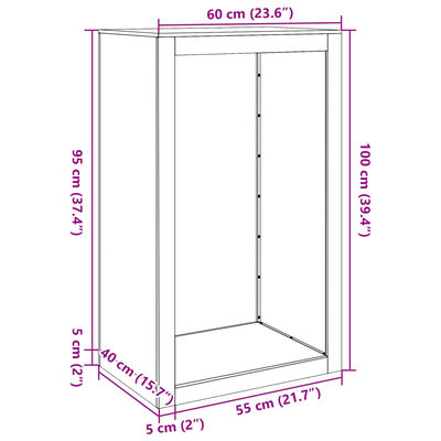 vidaXL Vedställ vit 60x40x100 cm stål