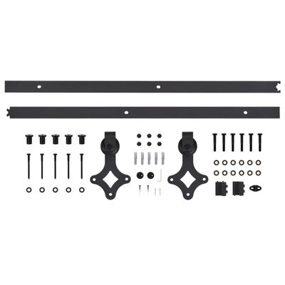 vidaXL Skjutdörr med beslag 95x210 cm massiv furu