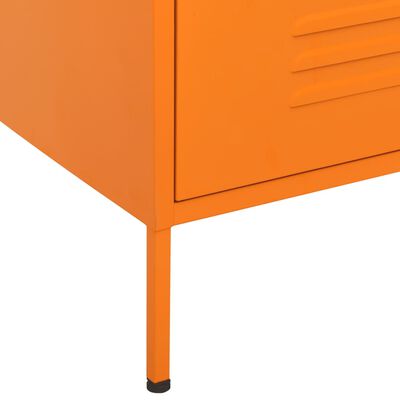 vidaXL Byrå orange 80x35x101,5 cm stål