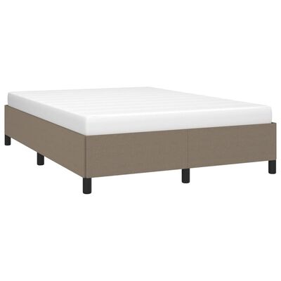 vidaXL Sängram utan madrass taupe 140x190 cm tyg