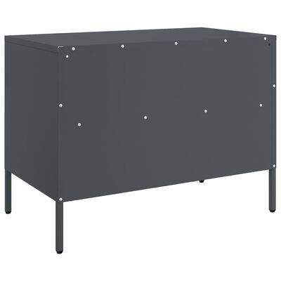 vidaXL Tv-bänk antracit 68x39x50,5 cm stål