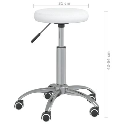 vidaXL Massagepall konstläder vit