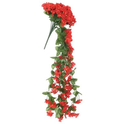 vidaXL Julkransar med blommor 3 st röd 85 cm