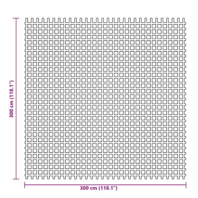 vidaXL Campingmatta blå 3x3 m