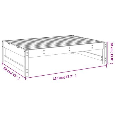 vidaXL Fotpall för trädgården honungsbrun 120x80 cm massiv furu