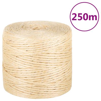 vidaXL Rep 100% sisal 4 mm 250 m