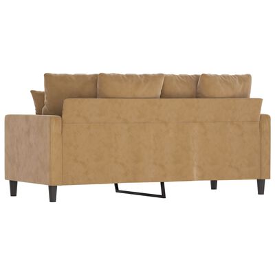 vidaXL Soffa 2-sits brun 140 cm sammet