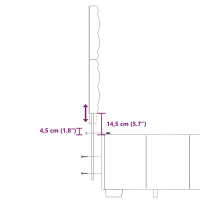 vidaXL Ramsäng med madrass svart 120x200 cm tyg