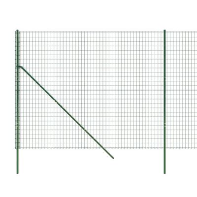 vidaXL Stängsel grön 1,8x25 m galvaniserat stål