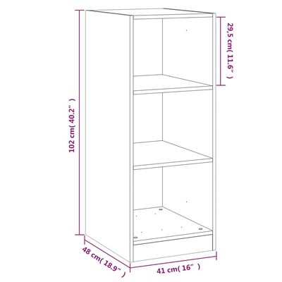 vidaXL Garderob rökfärgad ek 48x41x102 cm konstruerat trä