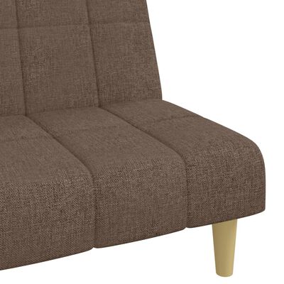 vidaXL Bäddsoffa 2-sits taupe tyg