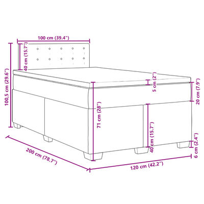 vidaXL Ramsäng med madrass svart 120x200 cm konstläder