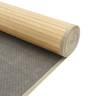 vidaXL Matta rektangulär ljus naturlig 70x1000 cm bambu