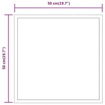 vidaXL Badrumsspegel LED 50x50 cm