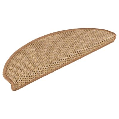 vidaXL Trappstegsmattor självhäftande sisal 15 st 65x21x4 cm sisal