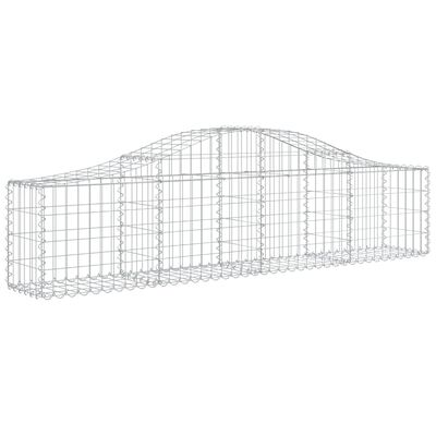 vidaXL Gabion bågformad 30 st 200x30x40/60 cm galvaniserat järn